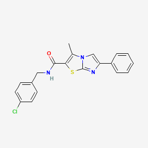 N-(4-chlorobenzyl)-3-methyl-6-phenylimidazo[2,1-b]thiazole-2-carboxamide