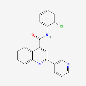 molecular formula C21H14ClN3O B11260604 N-(2-chlorophenyl)-2-(pyridin-3-yl)quinoline-4-carboxamide 