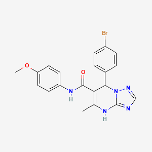 7-(4-bromophenyl)-N-(4-methoxyphenyl)-5-methyl-4,7-dihydro[1,2,4]triazolo[1,5-a]pyrimidine-6-carboxamide