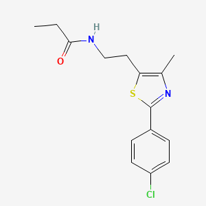 N-(2-(2-(4-chlorophenyl)-4-methylthiazol-5-yl)ethyl)propionamide