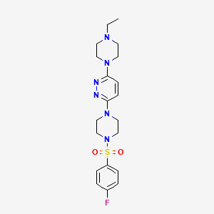 3-(4-Ethylpiperazin-1-yl)-6-(4-((4-fluorophenyl)sulfonyl)piperazin-1-yl)pyridazine