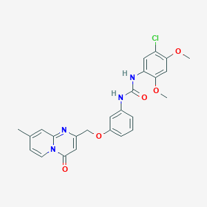 3-(5-Chloro-2,4-dimethoxyphenyl)-1-[3-({8-methyl-4-oxo-4H-pyrido[1,2-A]pyrimidin-2-YL}methoxy)phenyl]urea