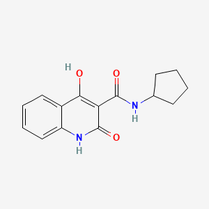 N-cyclopentyl-4-hydroxy-2-oxo-1,2-dihydroquinoline-3-carboxamide