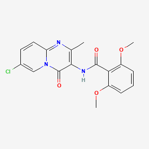 molecular formula C18H16ClN3O4 B11260697 N-{7-Chloro-2-methyl-4-oxo-4H-pyrido[1,2-A]pyrimidin-3-YL}-2,6-dimethoxybenzamide 