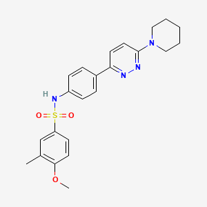 4-methoxy-3-methyl-N-(4-(6-(piperidin-1-yl)pyridazin-3-yl)phenyl)benzenesulfonamide