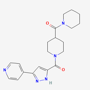 4-{3-[4-(Piperidine-1-carbonyl)piperidine-1-carbonyl]-1H-pyrazol-5-YL}pyridine