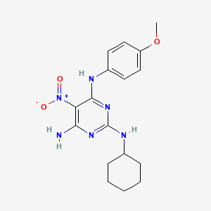 N2-Cyclohexyl-N4-(4-methoxyphenyl)-5-nitropyrimidine-2,4,6-triamine