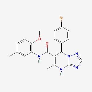 7-(4-bromophenyl)-N-(2-methoxy-5-methylphenyl)-5-methyl-4,7-dihydro[1,2,4]triazolo[1,5-a]pyrimidine-6-carboxamide