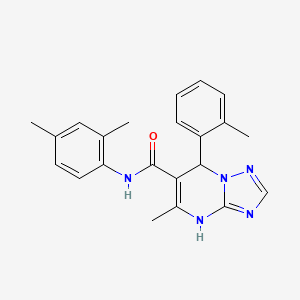 molecular formula C22H23N5O B11260783 N-(2,4-dimethylphenyl)-5-methyl-7-(2-methylphenyl)-4,7-dihydro[1,2,4]triazolo[1,5-a]pyrimidine-6-carboxamide 