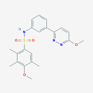 4-methoxy-N-(3-(6-methoxypyridazin-3-yl)phenyl)-2,3,5-trimethylbenzenesulfonamide