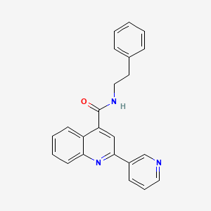 molecular formula C23H19N3O B11260814 N-(2-phenylethyl)-2-(pyridin-3-yl)quinoline-4-carboxamide 