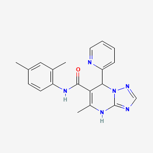 molecular formula C20H20N6O B11260915 N-(2,4-dimethylphenyl)-5-methyl-7-(pyridin-2-yl)-4,7-dihydro[1,2,4]triazolo[1,5-a]pyrimidine-6-carboxamide 