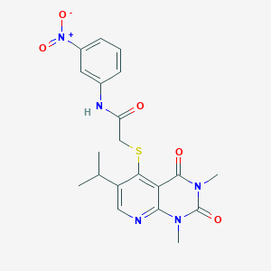 2-((6-isopropyl-1,3-dimethyl-2,4-dioxo-1,2,3,4-tetrahydropyrido[2,3-d]pyrimidin-5-yl)thio)-N-(3-nitrophenyl)acetamide