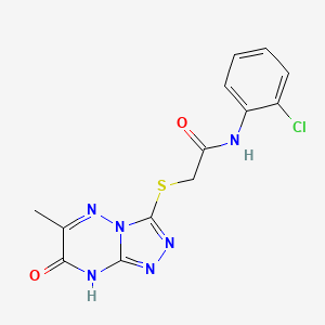 N-(2-chlorophenyl)-2-[(6-methyl-7-oxo-7,8-dihydro[1,2,4]triazolo[4,3-b][1,2,4]triazin-3-yl)sulfanyl]acetamide