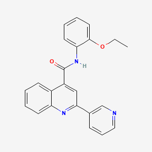 molecular formula C23H19N3O2 B11260965 N-(2-ethoxyphenyl)-2-(pyridin-3-yl)quinoline-4-carboxamide 