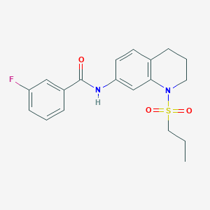 3-fluoro-N-(1-(propylsulfonyl)-1,2,3,4-tetrahydroquinolin-7-yl)benzamide