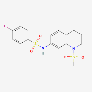 4-fluoro-N-(1-(methylsulfonyl)-1,2,3,4-tetrahydroquinolin-7-yl)benzenesulfonamide