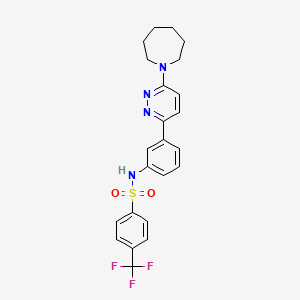 N-(3-(6-(azepan-1-yl)pyridazin-3-yl)phenyl)-4-(trifluoromethyl)benzenesulfonamide