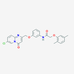 N-[3-({7-Chloro-4-oxo-4H-pyrido[1,2-A]pyrimidin-2-YL}methoxy)phenyl]-2-(2,5-dimethylphenoxy)acetamide