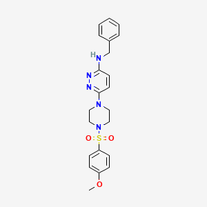 molecular formula C22H25N5O3S B11261088 N-Benzyl-6-[4-(4-methoxybenzenesulfonyl)piperazin-1-YL]pyridazin-3-amine 