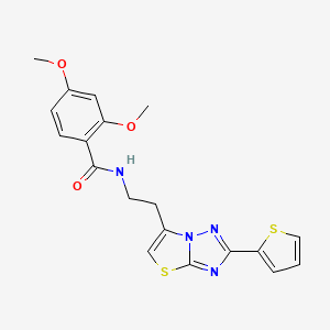 2,4-dimethoxy-N-(2-(2-(thiophen-2-yl)thiazolo[3,2-b][1,2,4]triazol-6-yl)ethyl)benzamide