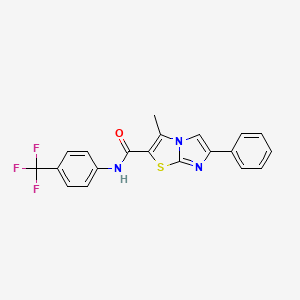 3-methyl-6-phenyl-N-(4-(trifluoromethyl)phenyl)imidazo[2,1-b]thiazole-2-carboxamide