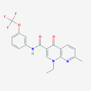 1-ethyl-7-methyl-4-oxo-N-[3-(trifluoromethoxy)phenyl]-1,4-dihydro-1,8-naphthyridine-3-carboxamide