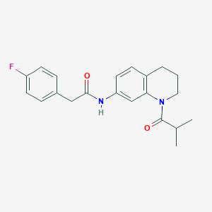 2-(4-fluorophenyl)-N-(1-isobutyryl-1,2,3,4-tetrahydroquinolin-7-yl)acetamide