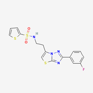 N-(2-(2-(3-fluorophenyl)thiazolo[3,2-b][1,2,4]triazol-6-yl)ethyl)thiophene-2-sulfonamide