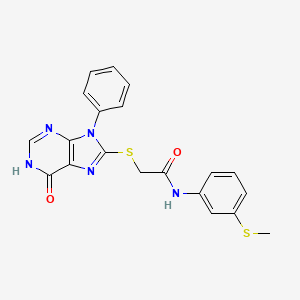 N-[3-(methylsulfanyl)phenyl]-2-[(6-oxo-9-phenyl-6,9-dihydro-1H-purin-8-yl)sulfanyl]acetamide