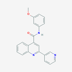 molecular formula C22H17N3O2 B11261213 N-(3-methoxyphenyl)-2-(pyridin-3-yl)quinoline-4-carboxamide 