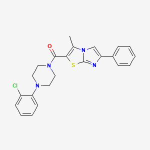 (4-(2-Chlorophenyl)piperazin-1-yl)(3-methyl-6-phenylimidazo[2,1-b]thiazol-2-yl)methanone