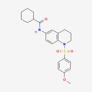 N-(1-((4-methoxyphenyl)sulfonyl)-1,2,3,4-tetrahydroquinolin-6-yl)cyclohexanecarboxamide