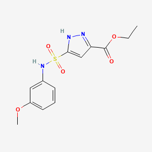 ethyl 3-[(3-methoxyphenyl)sulfamoyl]-1H-pyrazole-5-carboxylate