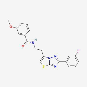 N-(2-(2-(3-fluorophenyl)thiazolo[3,2-b][1,2,4]triazol-6-yl)ethyl)-3-methoxybenzamide