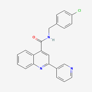 N-(4-chlorobenzyl)-2-(pyridin-3-yl)quinoline-4-carboxamide