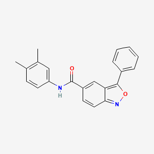 molecular formula C22H18N2O2 B11261273 N-(3,4-dimethylphenyl)-3-phenyl-2,1-benzoxazole-5-carboxamide 