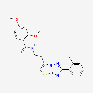 2,4-dimethoxy-N-(2-(2-(o-tolyl)thiazolo[3,2-b][1,2,4]triazol-6-yl)ethyl)benzamide