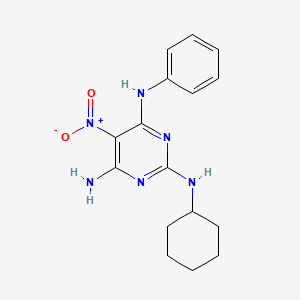 N~2~-cyclohexyl-5-nitro-N~4~-phenylpyrimidine-2,4,6-triamine