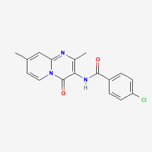 4-Chloro-N-{2,8-dimethyl-4-oxo-4H-pyrido[1,2-A]pyrimidin-3-YL}benzamide