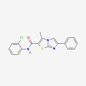 molecular formula C19H14ClN3OS B11261377 N-(2-chlorophenyl)-3-methyl-6-phenylimidazo[2,1-b]thiazole-2-carboxamide 