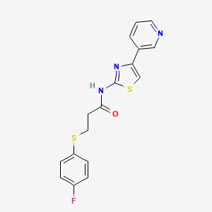 3-((4-fluorophenyl)thio)-N-(4-(pyridin-3-yl)thiazol-2-yl)propanamide