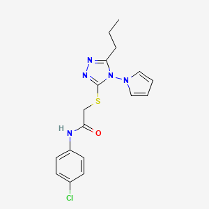 N-(4-chlorophenyl)-2-{[5-propyl-4-(1H-pyrrol-1-yl)-4H-1,2,4-triazol-3-yl]sulfanyl}acetamide