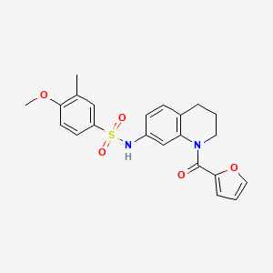 N-[1-(furan-2-carbonyl)-1,2,3,4-tetrahydroquinolin-7-yl]-4-methoxy-3-methylbenzene-1-sulfonamide