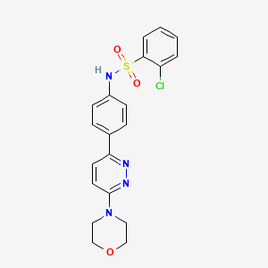 2-chloro-N-(4-(6-morpholinopyridazin-3-yl)phenyl)benzenesulfonamide