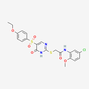 N-(5-chloro-2-methoxyphenyl)-2-((5-((4-ethoxyphenyl)sulfonyl)-6-oxo-1,6-dihydropyrimidin-2-yl)thio)acetamide