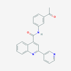 molecular formula C23H17N3O2 B11261498 N-(3-acetylphenyl)-2-(pyridin-3-yl)quinoline-4-carboxamide 