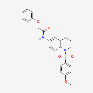 N-(1-((4-methoxyphenyl)sulfonyl)-1,2,3,4-tetrahydroquinolin-6-yl)-2-(o-tolyloxy)acetamide