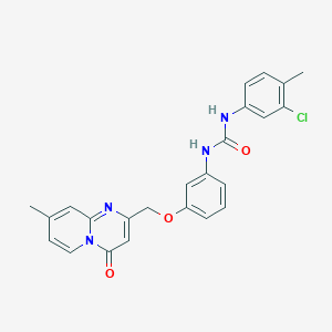 3-(3-Chloro-4-methylphenyl)-1-[3-({8-methyl-4-oxo-4H-pyrido[1,2-A]pyrimidin-2-YL}methoxy)phenyl]urea