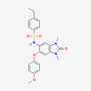 4-Ethyl-N-[6-(4-methoxyphenoxy)-1,3-dimethyl-2-oxo-2,3-dihydro-1H-1,3-benzodiazol-5-YL]benzene-1-sulfonamide